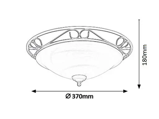 3722 ATHEN PLAFONERA E27 X2 - Slika 2