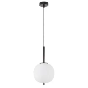 LATO VISILICA BLACK METAL LAMP OPAL GLASS
