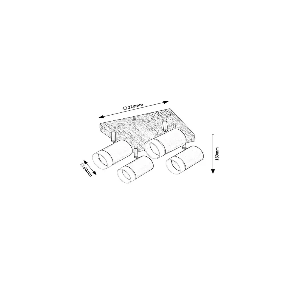 73124 TORAS PLAFONSKA LAMPA GU10X4 - Slika 2