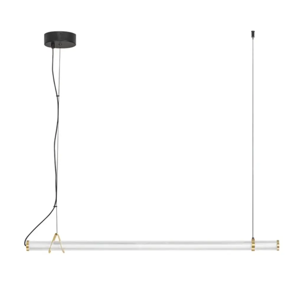 9236449 CLEAR GLASS BRASS GOLD BLACK METAL 22W 3000K