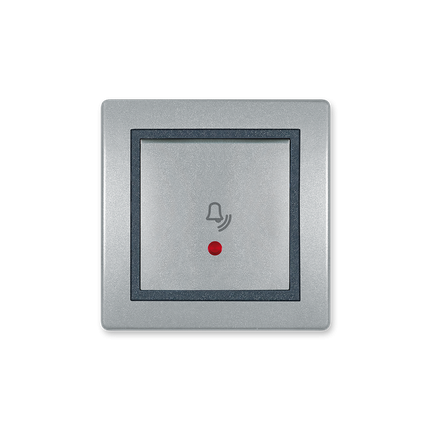 610I.S2S TASTER SKLOPKA ZA ZVONO PRESTIGE SA INDIKAC SILVER 10A