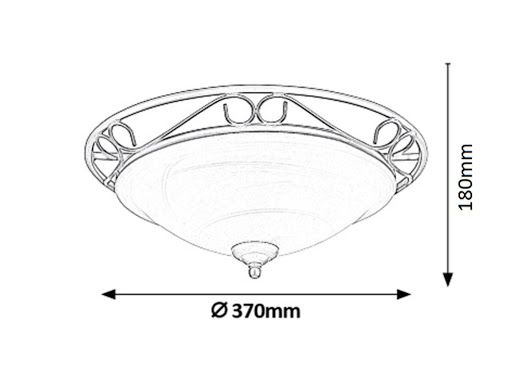 3722 ATHEN PLAFONERA E27 X2 - Slika 2