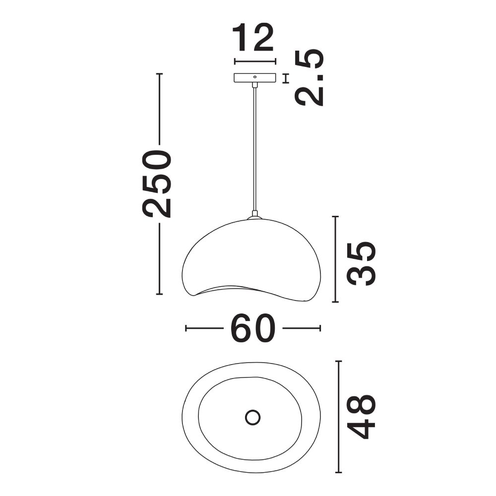 9002675 AERE VISILICA D60 SIVA E27 - Slika 2