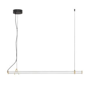 9236449 CLEAR GLASS BRASS GOLD BLACK METAL 22W 3000K